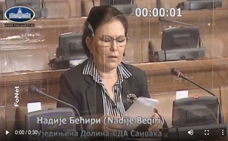 Deputetja, Nadie Beiqiri kërkon në parlamentin e Serbisë mbështje për Bujanoc, Preshevë dhe Medvegjë