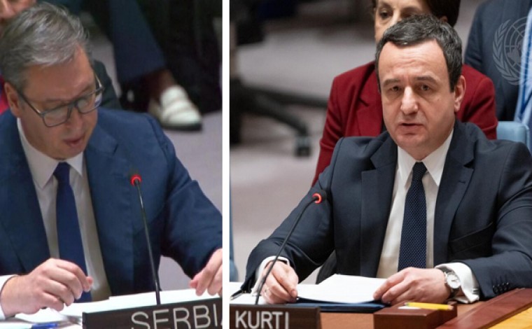 Në OKB, Kurti e Vuçiq shkëmbejnë akuza për dinarin serb (video)