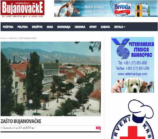 Portali "Bujanovacke" në serbisht feston dy vjetorin
