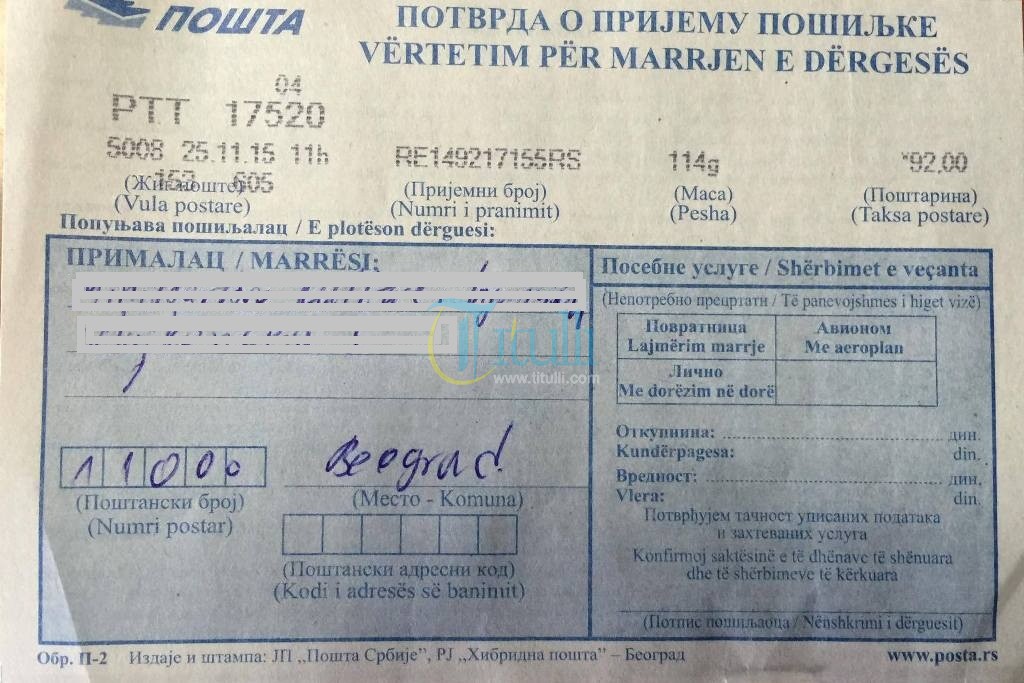 Përpjekjet e Titulli.com japin rezultatet e para në institucionet shtetërore në Serbi, gjuha shqipe pjesë e postave në Luginë