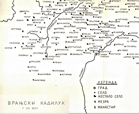 Rainca e Preshevës: Mëhallët dhe toponimia