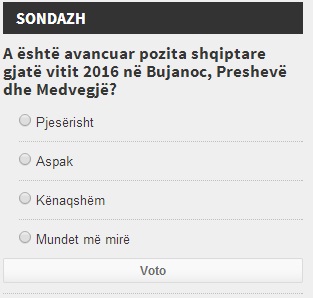 Sondazh-Votoni: A është avancuar pozita shqiptare gjatë vitit 2016 në Bujanoc, Preshevë dhe Medvegjë?