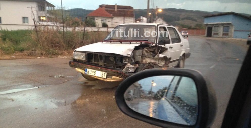 Aksident në hyrje të fshatit Tërnoc (foto)